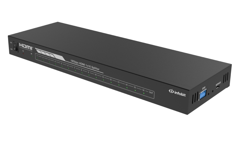 Сплиттер Infobit iSwitch 1016 4K60 1x16 HDMI splitter, HDR, smart EDID
